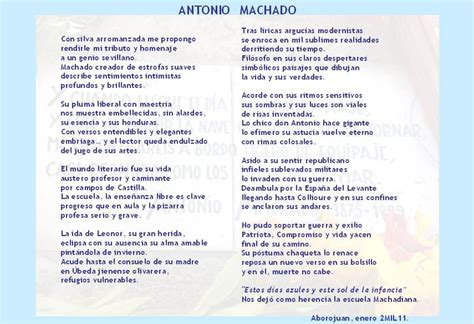 Antonio Machado. Poema de dedicado a Antonio Machado, por ...