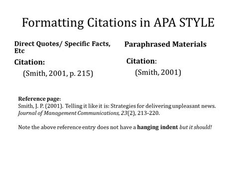 Apa format citation