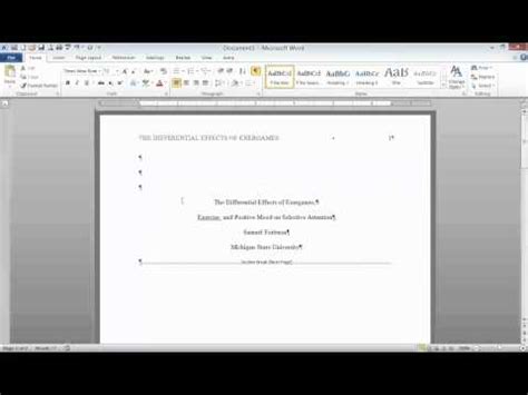 APA Format: Title Page, Running Head, and Section Headings ...