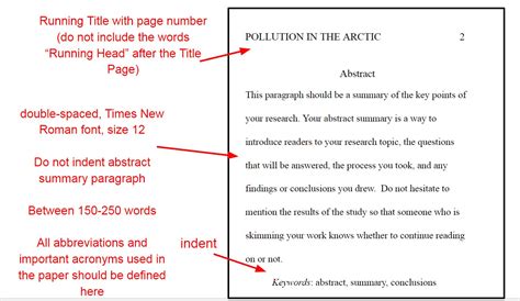 APA formatting rules for your paper