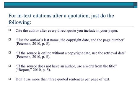 Apa in text citation when to use page numbers