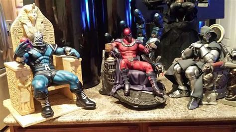 Apocalypse, Doctor Doom, and Magneto throne statues ...