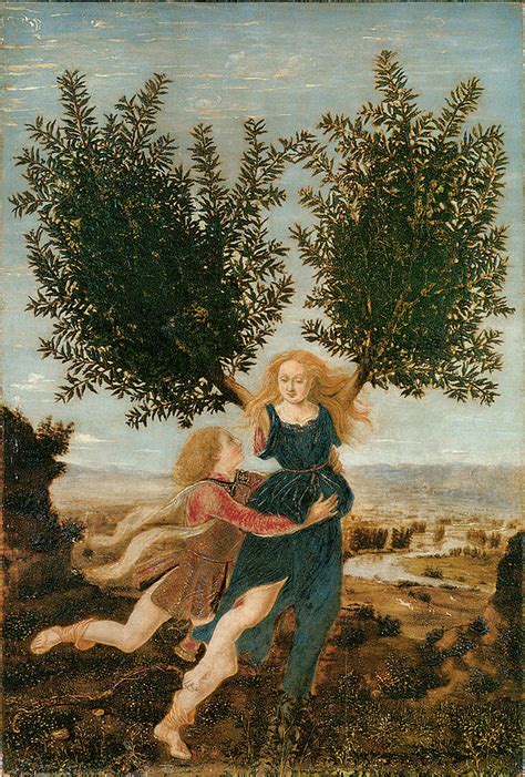 Apollo And Daphne Painting by Antonio Del Pollaiuolo