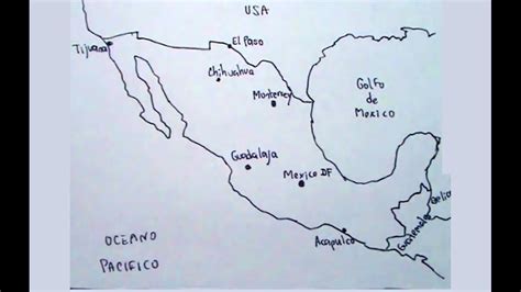 Aprende a dibujar el mapa de México con las ciudad ...