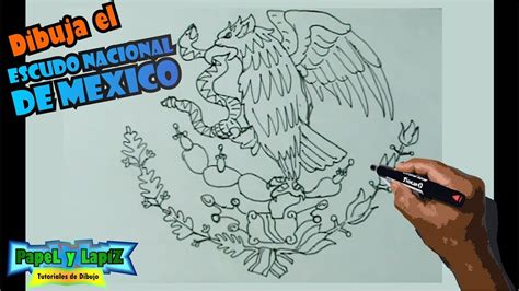 Aprende a dibujar fácil el escudo nacional de Mexico   YouTube