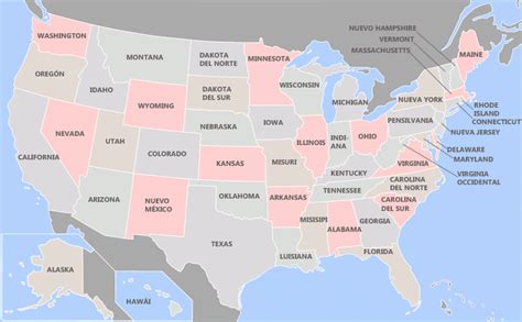 Aprender a memorizar los estados de USA