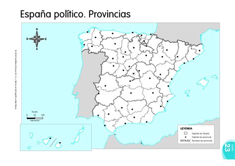 Aprender es divertido: Mapas de España mudos para imprimir