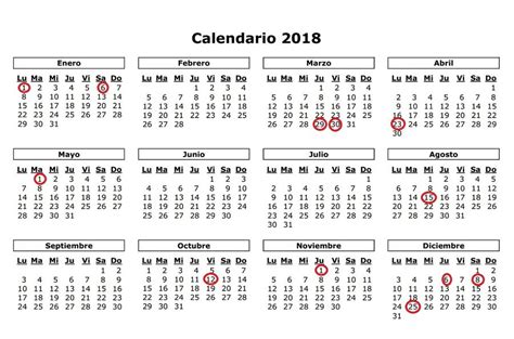 Aprobado el calendario laboral para 2018