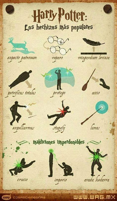 Apuntes: Hechizos mas populares | •Harry Potter• Español Amino