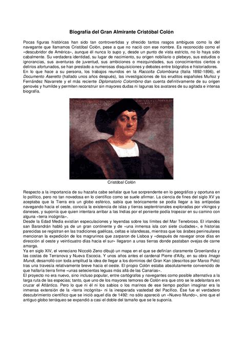 Apuntes sobre Cristobal Colón   Docsity