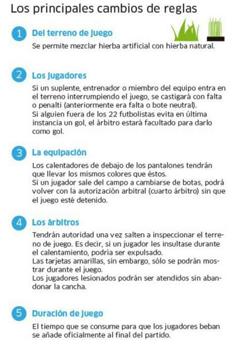 Aqui estan las nuevas modificaciones a las 17 reglas del ...