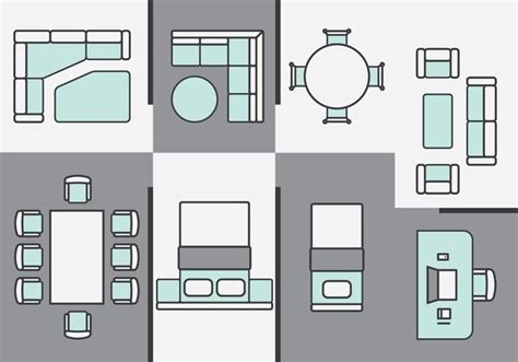 Architecture Plans Furniture Icons   Download Free Vector ...
