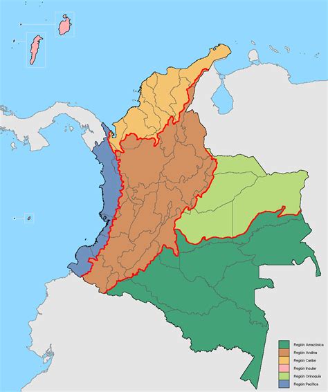 Archivo:Mapa de Colombia  regiones naturales .png ...