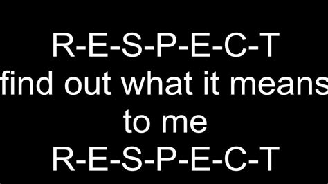 Aretha Franklin   Respect lyrics   YouTube