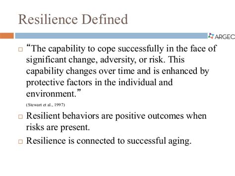 ARGEC: Resilience in older adulthood