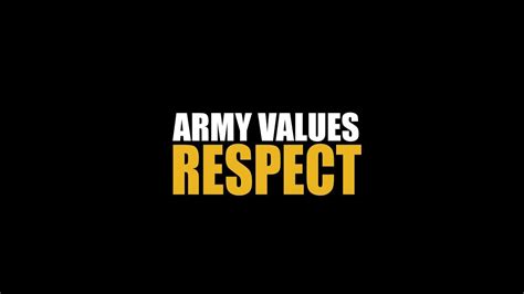 Army Values: Respect   YouTube