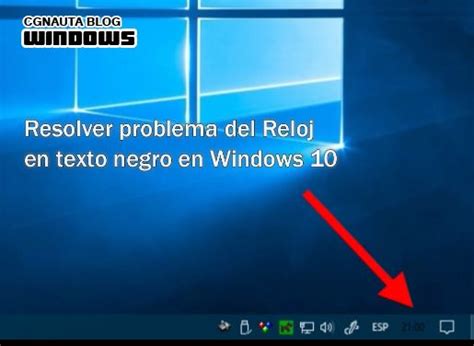 Arreglar el texto del reloj en color negro de La Barra de ...