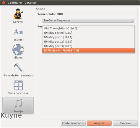 Arreglar o mejorar el sonido en Tuxguitar para Ubuntu 12 ...
