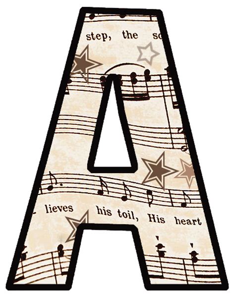 ArtbyJean   Vintage Sheet Music: Alphabet Sets
