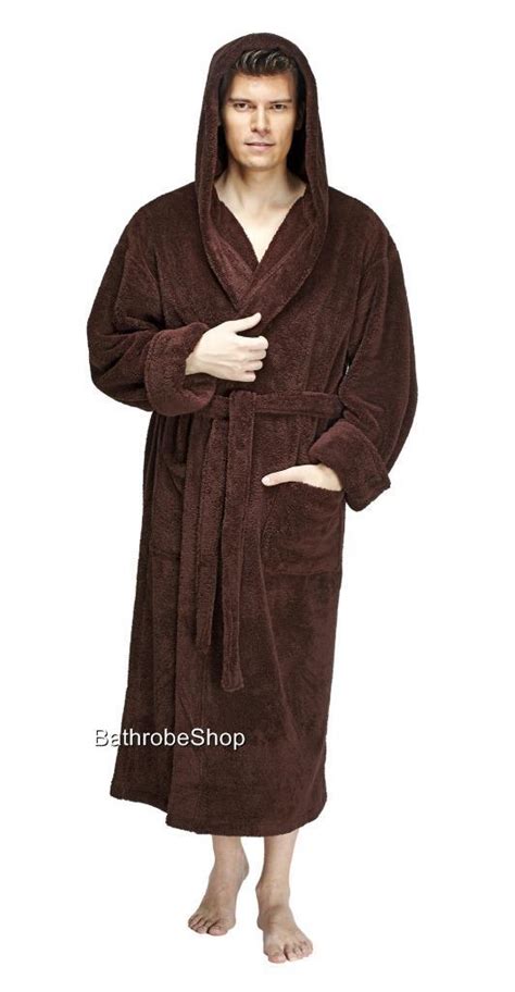 Arus Men s Hooded Fleece Bathrobe Turkish Robe Made in ...