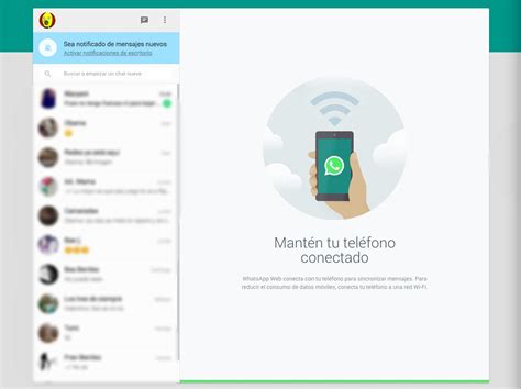 Así es WhatsApp web para ordenador