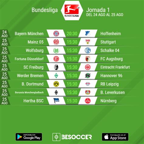 Así queda el calendario de la Bundesliga 18 19   BeSoccer