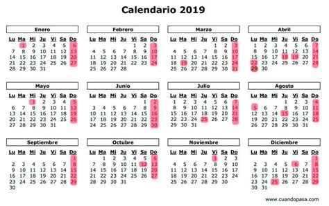 Así será el calendario laboral de 2018  y el de 2019 ...