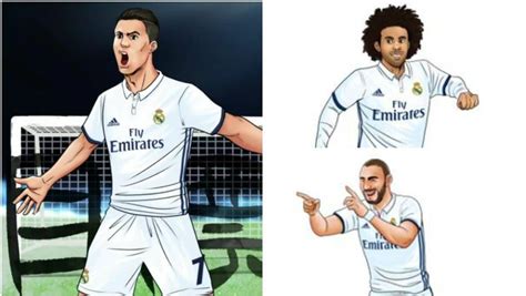 Así son los dibujos manga de los futbolistas del Real Madrid