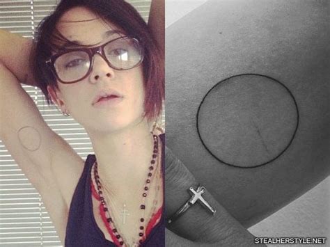 Asia Argento Circle Bicep Tattoo | Steal Her Style