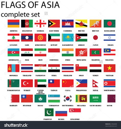 Asia Flags | printable flags