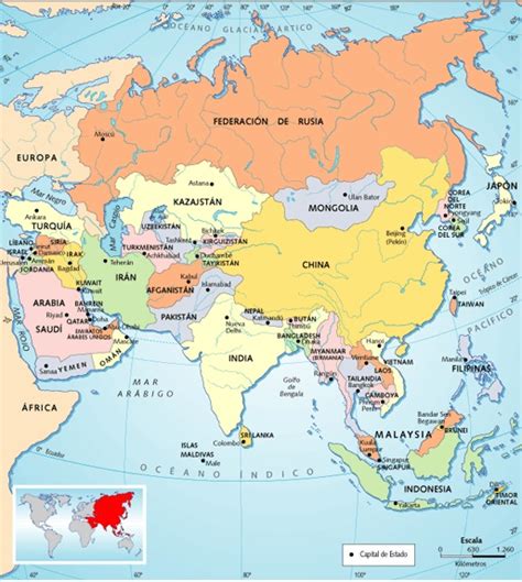 ASIA Localización Geográfica Países   Mundo Geografía