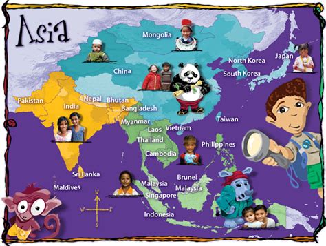 Asia Map For Kids | Mexico Map