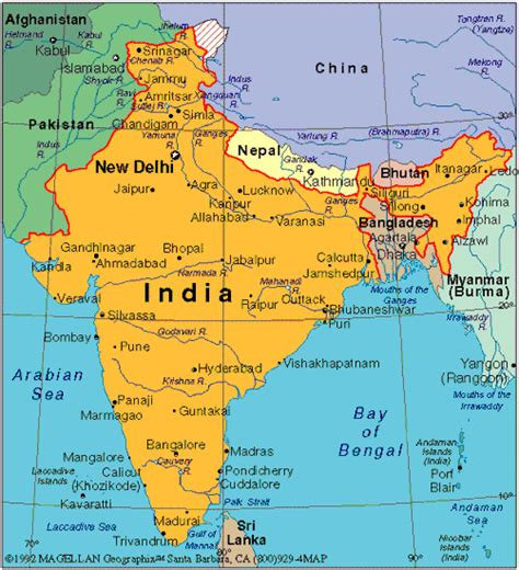 Ásia: Sudeste Asiático e Índia.: Localização   Índia