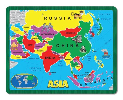 Asia  The Continent Puzzle  Children s Puzzles ...