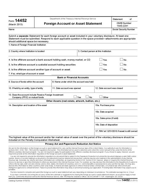 Asset Statement Form   4 Free Templates in PDF, Word ...