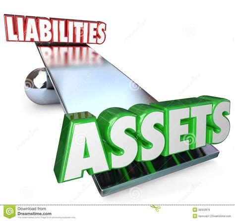 Assets Vs Liabilities Balance Scale Net Worth Money Wealth ...