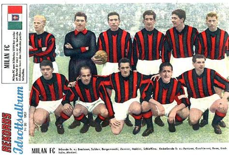 Associazione Calcio Milan, 1957 | FÚTBOL VINTAGE & RETRO ...