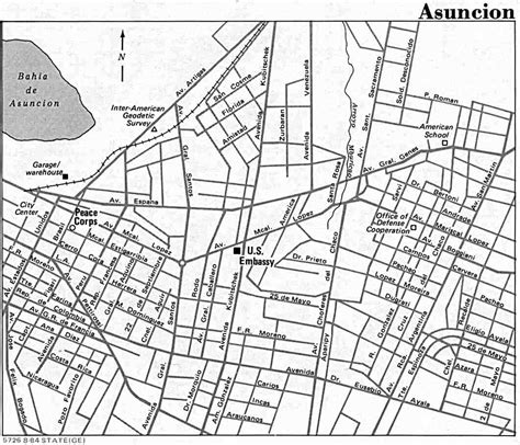 Asuncion Map, Paraguay