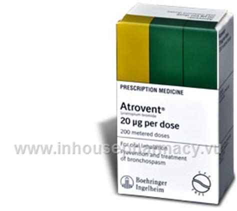 Atrovent 20mcg Inhalers 200 doses  ipratropium bromide