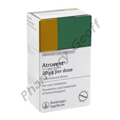 Atrovent Inhaler  Ipratropium Bromide    20mcg  200 Doses ...
