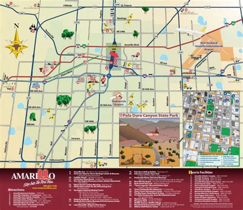 Attractions in Amarillo Texas Map   Amarillo TX • mappery