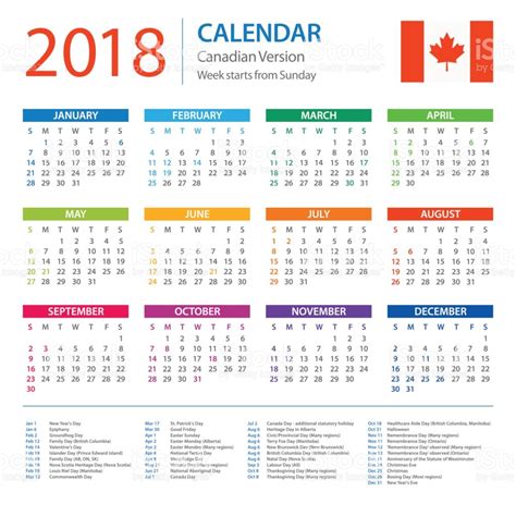 August 2018 Calendar Canada | calendar template excel