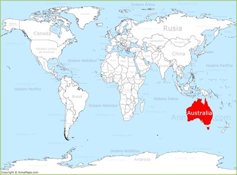 Australia en el mapa del mundo   AnnaMapa.com
