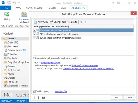 Auto BCC/CC for Outlook   Download