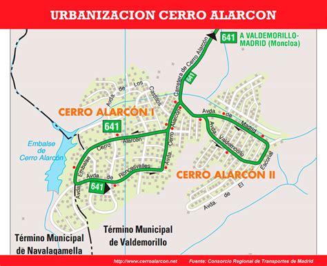 Autobuses en urbanización Cerro Alarcón | Cerroalarcon.net