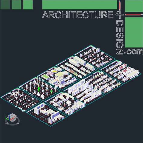 Autocad 3D furniture models  DWG file  | Architecture for ...