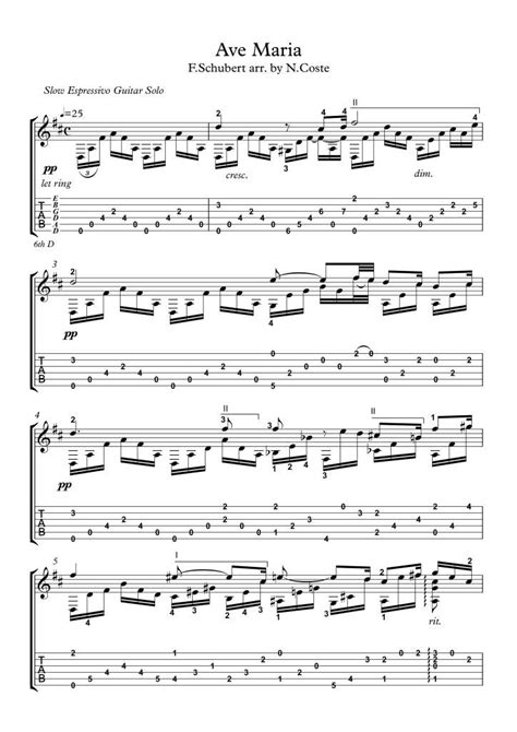 Ave Maria guitar solo pdf mp3 Ave Maria by Franz Schubert ...