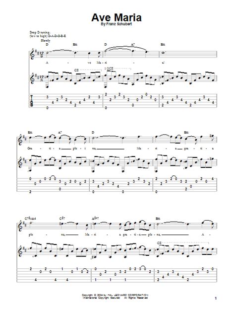 Ave Maria Guitar Tab by Franz Schubert  Guitar Tab – 82721