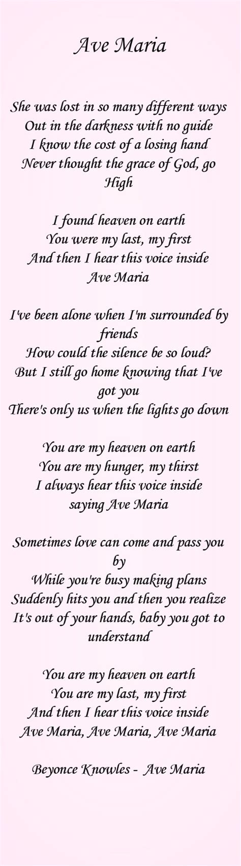 Ave Maria Lyrics for Pinterest https://www.youtube.com ...