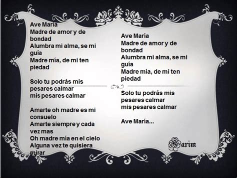 Ave María   Pista con letra en español   YouTube